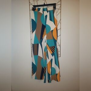 SHEIN Multicolor Geometric Wide Leg Pants